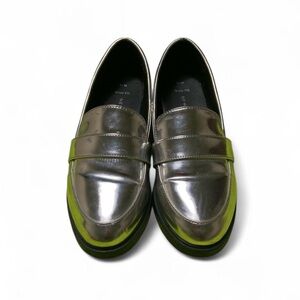 SILVER NEW LOOK LOAFERS Size 38